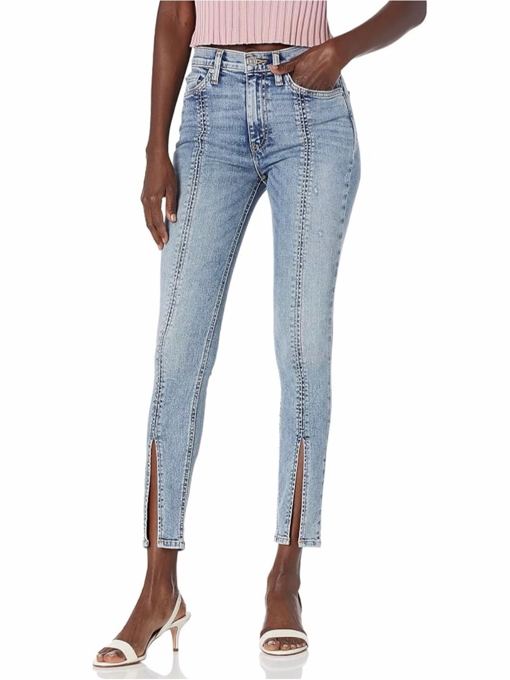 HUDSON Barbara High Waist Skinny Crop with  Spliced Hem NWT